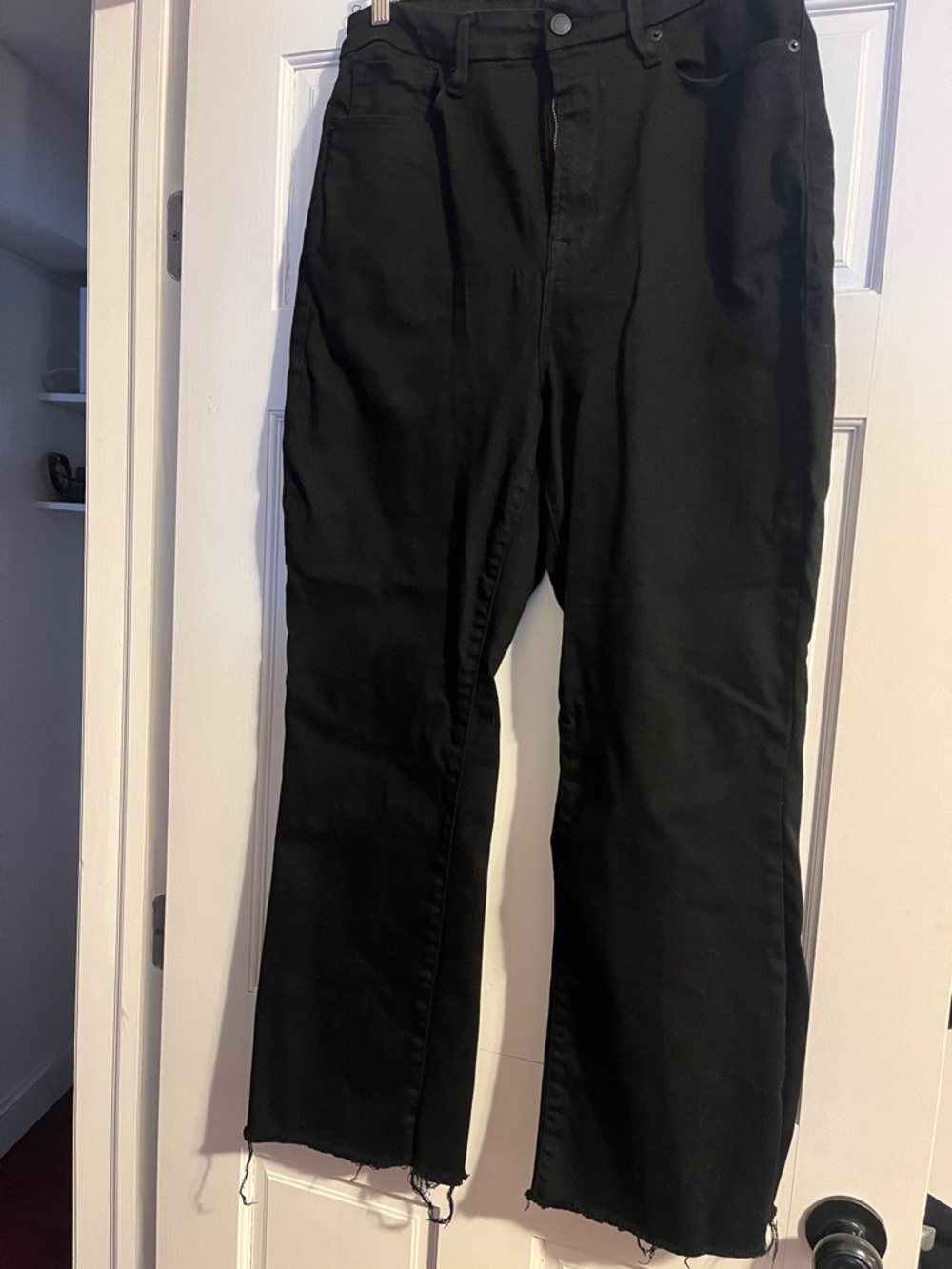 Good American Black Straight Leg Pants